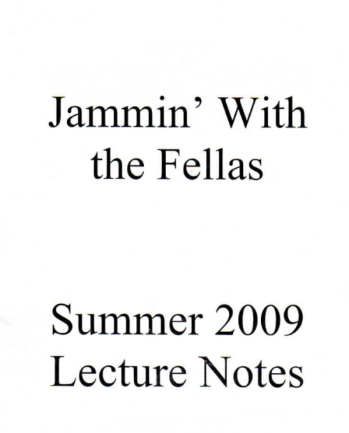 2009 Jason England Lecture Notes (Download)