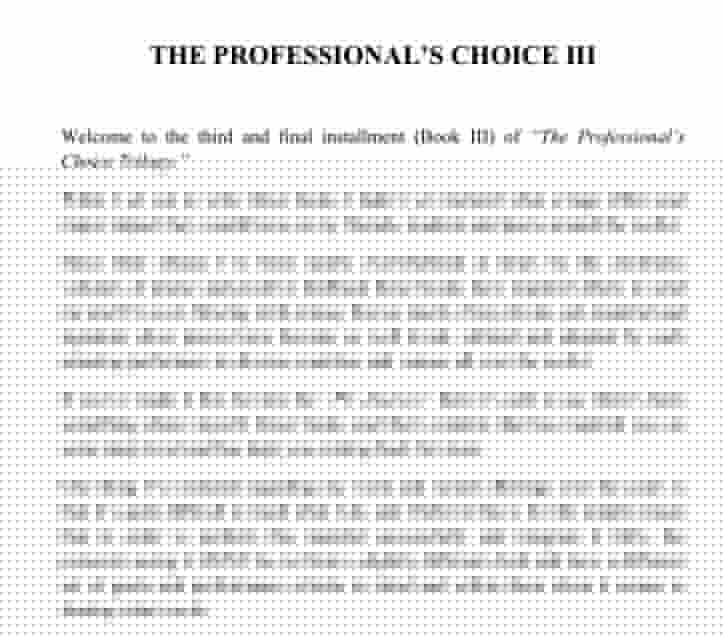 Jerome Finley - The Professional's Choice III