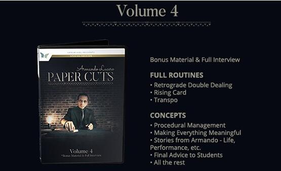 Paper Cuts Vol 4 by Armando Lucero (DVD Download)