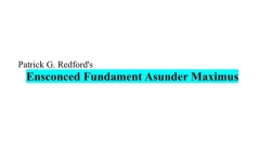 Ensconced Fundament (Asunder Supplemental Concepts) by Patrick Redford (PDF Download)