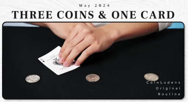 3 Coins & 1 Card Routine by Coinludens (Mp4 Video Download 1080p FullHD Quality)