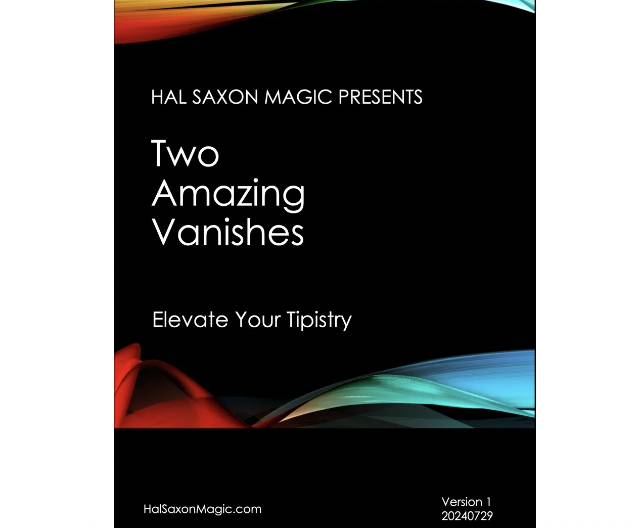 Two Amazing Vanishes by Hal Saxon