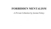 Jerome Finley - Forbidden Mentalism
