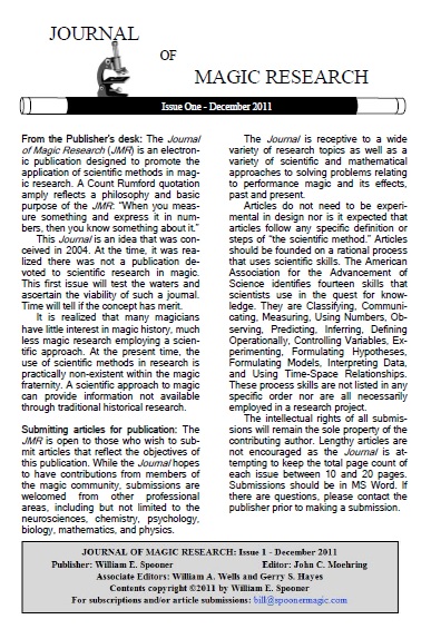 Journal of Magic Research Magazine (1-8) (PDF)
