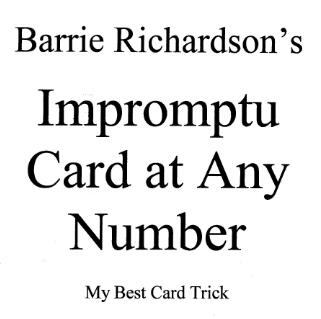 Barry Richardson - Impromptu Card at any Number