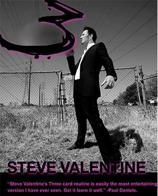 Three by Steve valentine - 3 Card Routine (video download)