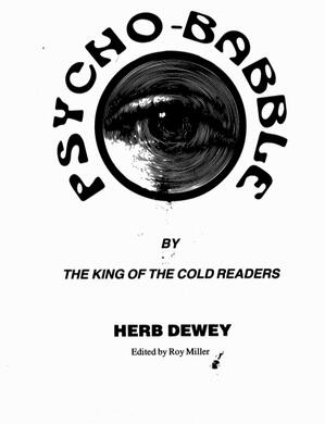 Herb Dewey - Psycho-Babble