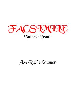 Facsimile 4 by Jon Racherbaumer (official PDF ebook Download)